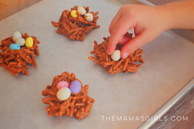 Easter Egg Candy Nests Easiest Recipe for Kids TheMamasGirls
