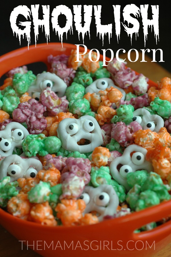 Ghoulish Popcorn Halloween Snack