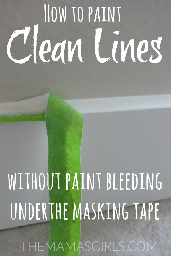 How to Paint Clean Lines without Paint Bleeding Under the Masking Tape